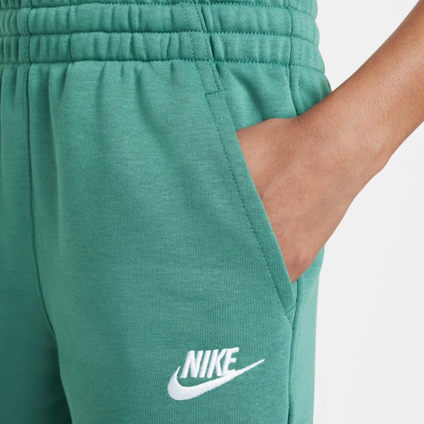 Nike Sportswear Club Fleece Broekje Kids Grijsgroen Wit