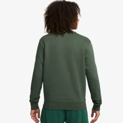 Nike Sportswear Club Fleece Crew Sweater Donkergroen Wit