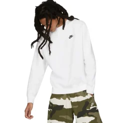 Nike Sportswear Club Fleece Crew Sweater Wit Zwart