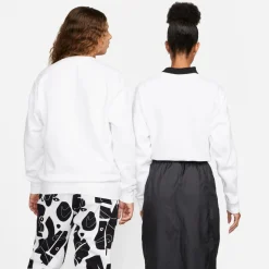 Nike Sportswear Club Fleece Crew Sweater Wit Zwart