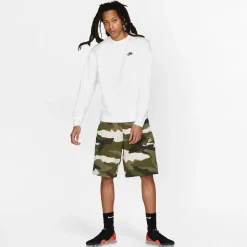 Nike Sportswear Club Fleece Crew Sweater Wit Zwart