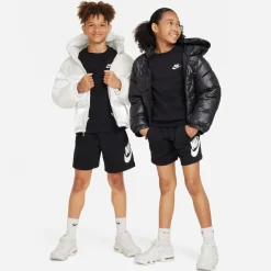 Nike Sportswear Club Fleece Crew Sweater Kids Zwart Wit