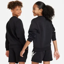 Nike Sportswear Club Fleece Crew Sweater Kids Zwart Wit