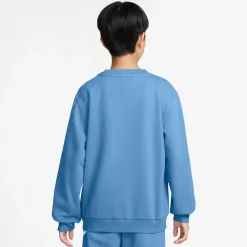 Nike Sportswear Club Fleece Crew Trainingspak Kids Blauw Wit