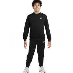 Nike Sportswear Club Fleece Crew Trainingspak Kids Zwart Wit