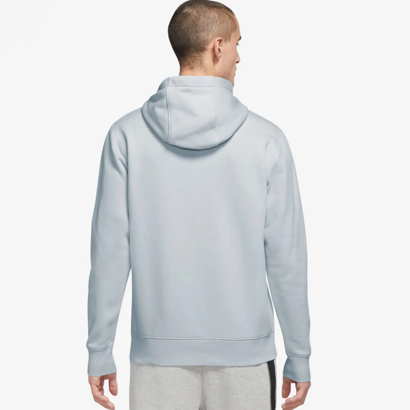 Nike Sportswear Club Fleece Hoodie Lichtgrijs Wit
