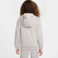 Nike Sportswear Club Fleece Hoodie Kids Grijs Wit