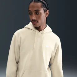Nike Sportswear Club Fleece Hoodie Lichtbeige Wit