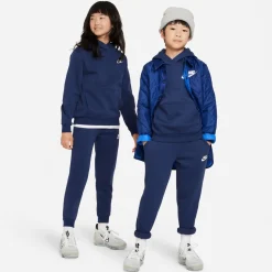 Nike Sportswear Club Fleece Hoodie Kids Donkerblauw Wit