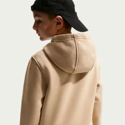 Nike Sportswear Club Fleece Hoodie Kids Beige Wit