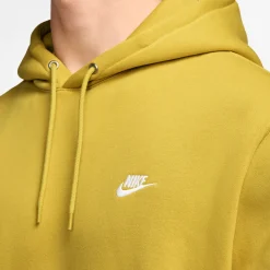 Nike Sportswear Club Fleece Hoodie Donkergeel Wit