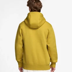 Nike Sportswear Club Fleece Hoodie Donkergeel Wit