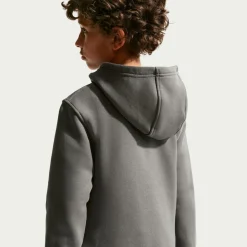 Nike Sportswear Club Fleece Hoodie Kids Donkergrijs Wit