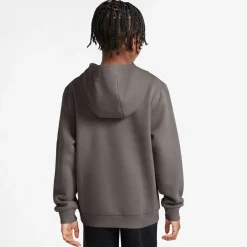 Nike Sportswear Club Fleece Hoodie Kids Donkergrijs Wit