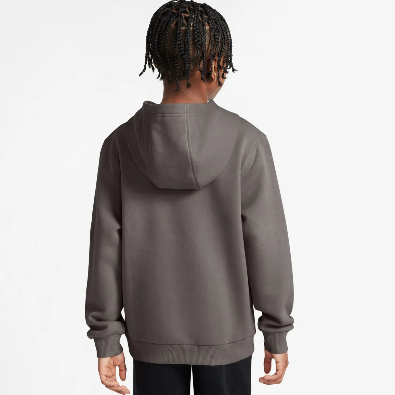 Nike Sportswear Club Fleece Hoodie Kids Donkergrijs Wit