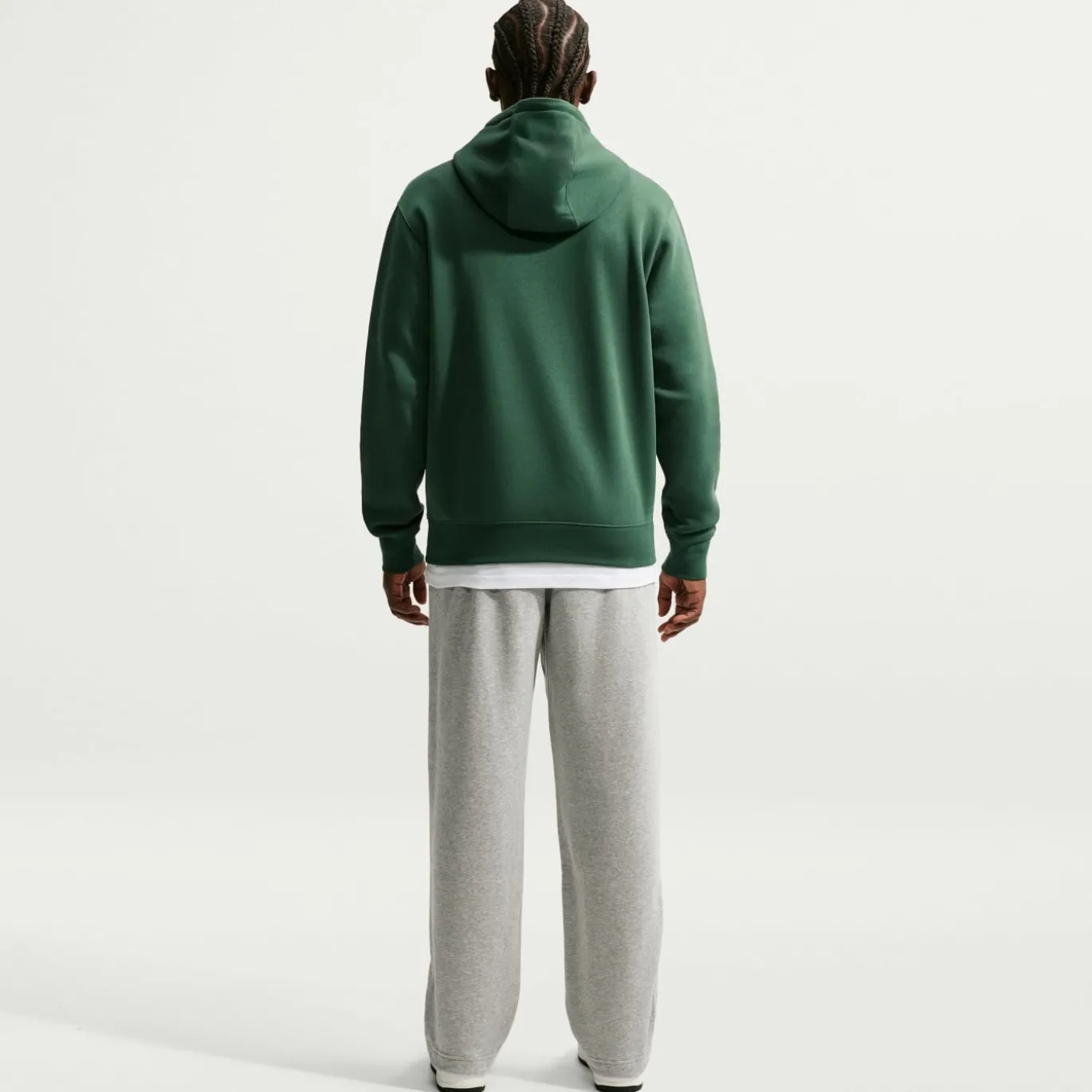 Nike Sportswear Club Fleece Hoodie Donkergroen Wit