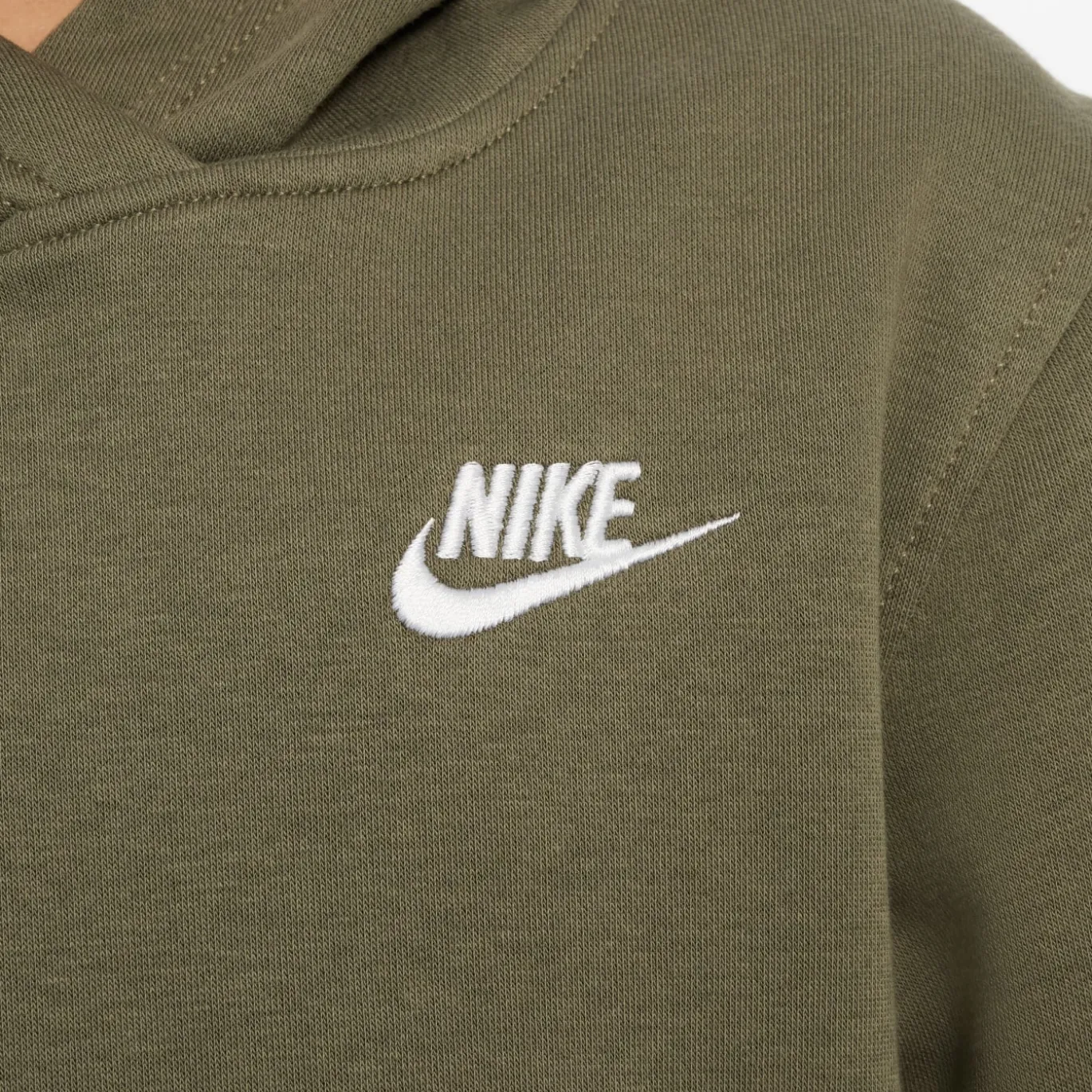Nike Sportswear Club Fleece Hoodie Trainingspak Kids Olijfgroen Wit