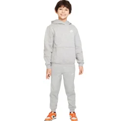 Nike Sportswear Club Fleece Hoodie Trainingspak Kids Lichtgrijs Wit