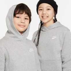 Nike Sportswear Club Fleece Hoodie Trainingspak Kids Lichtgrijs Wit