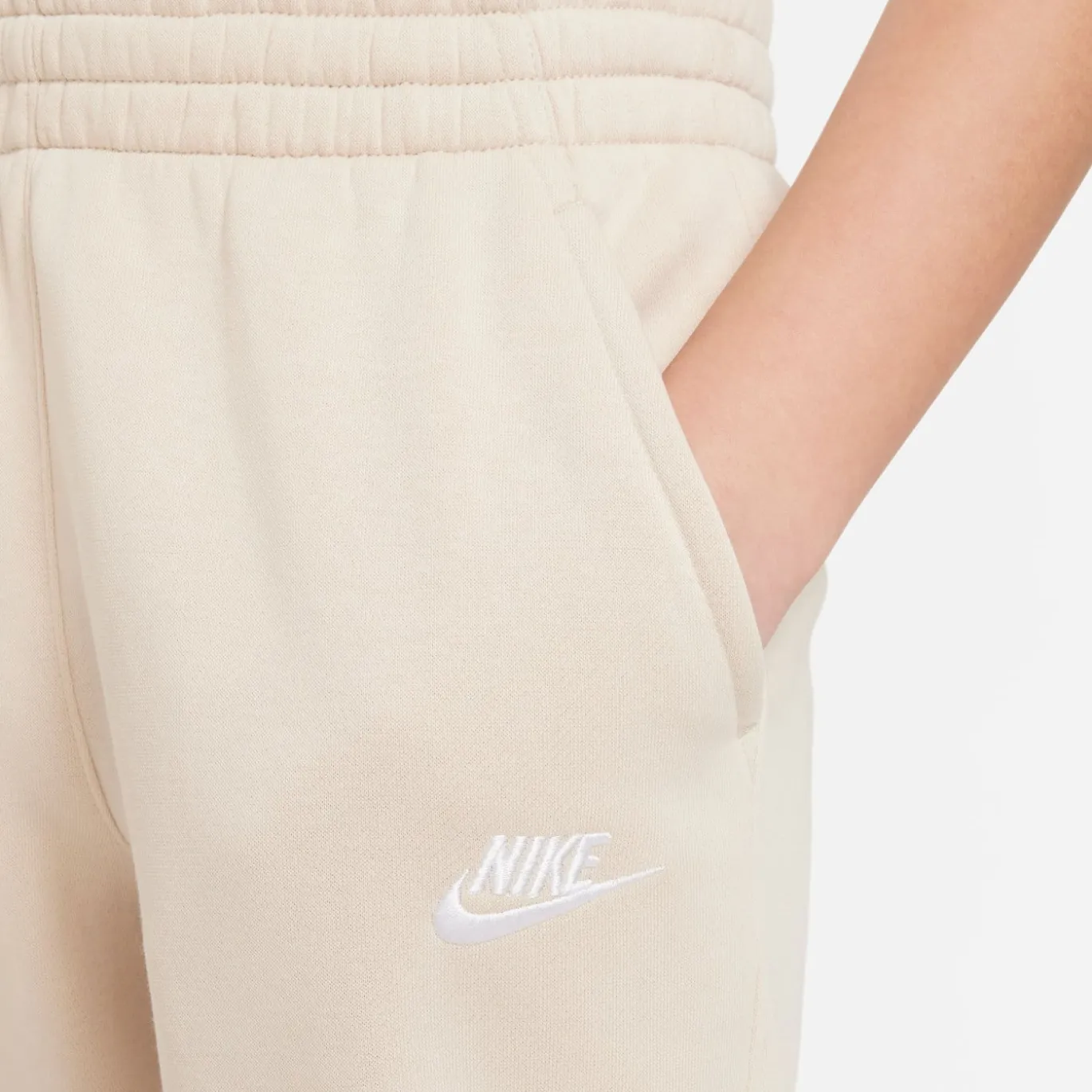 Nike Sportswear Club Fleece Joggingbroek Kids Lichtbeige Wit