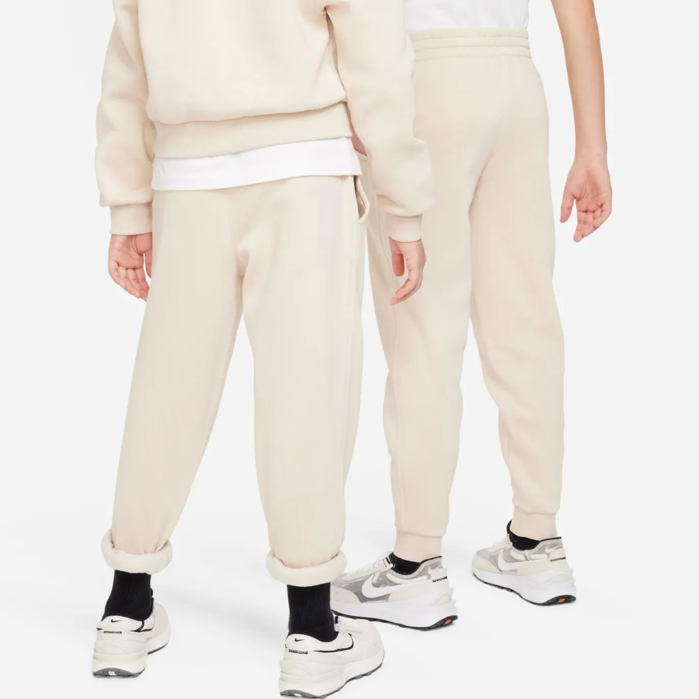 Nike Sportswear Club Fleece Joggingbroek Kids Lichtbeige Wit