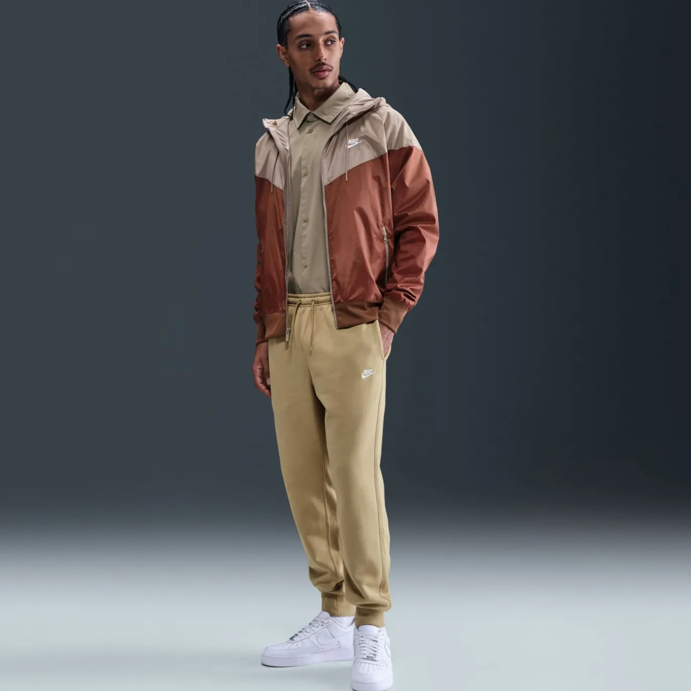 Nike Sportswear Club Fleece Joggingbroek Beige Wit