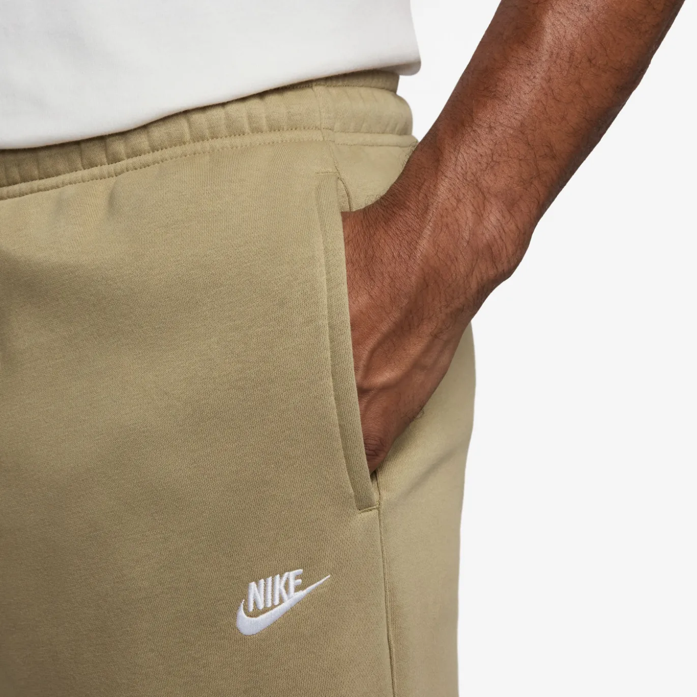 Nike Sportswear Club Fleece Joggingbroek Beige Wit