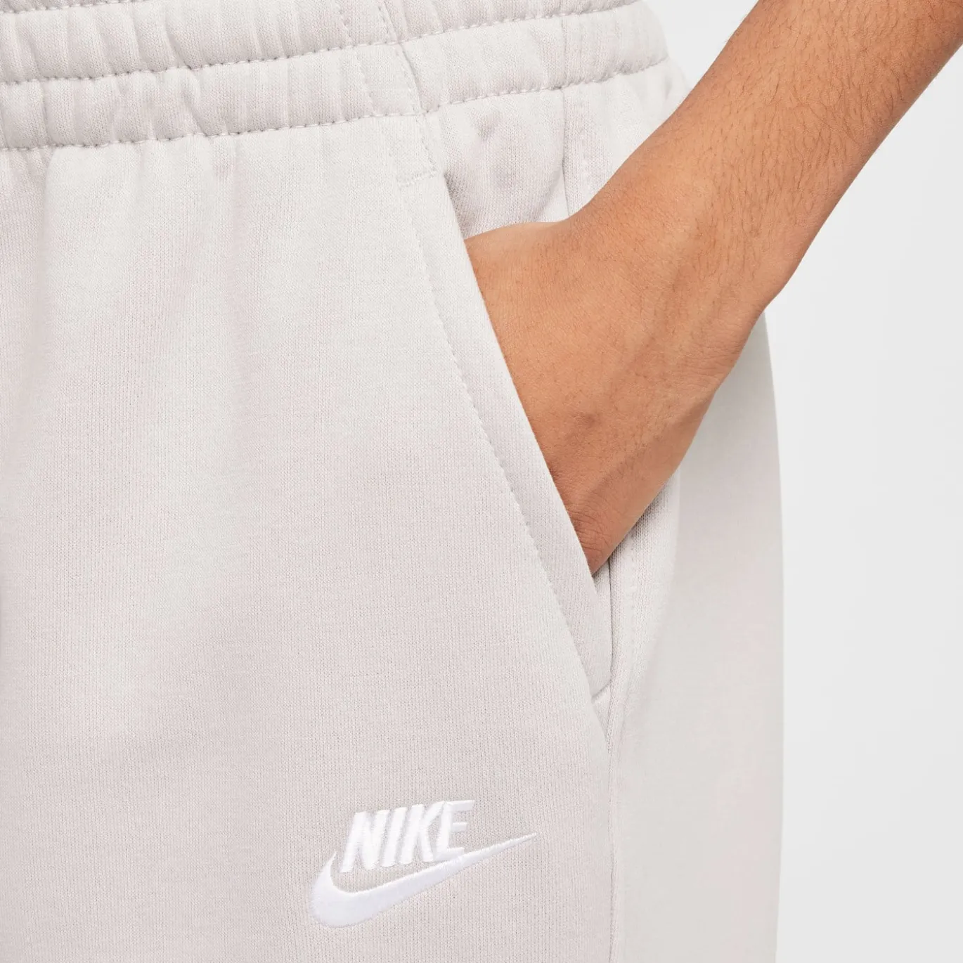 Nike Sportswear Club Fleece Joggingbroek Kids Grijs Wit