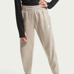 Nike Sportswear Club Fleece Joggingbroek Kids Lichtbruin Wit