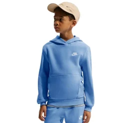 Nike Sportswear Club Fleece Joggingpak Hooded Kids Blauw Wit