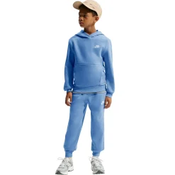 Nike Sportswear Club Fleece Joggingpak Hooded Kids Blauw Wit
