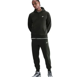Nike Sportswear Club Fleece Joggingpak Hooded Donkergroen Wit