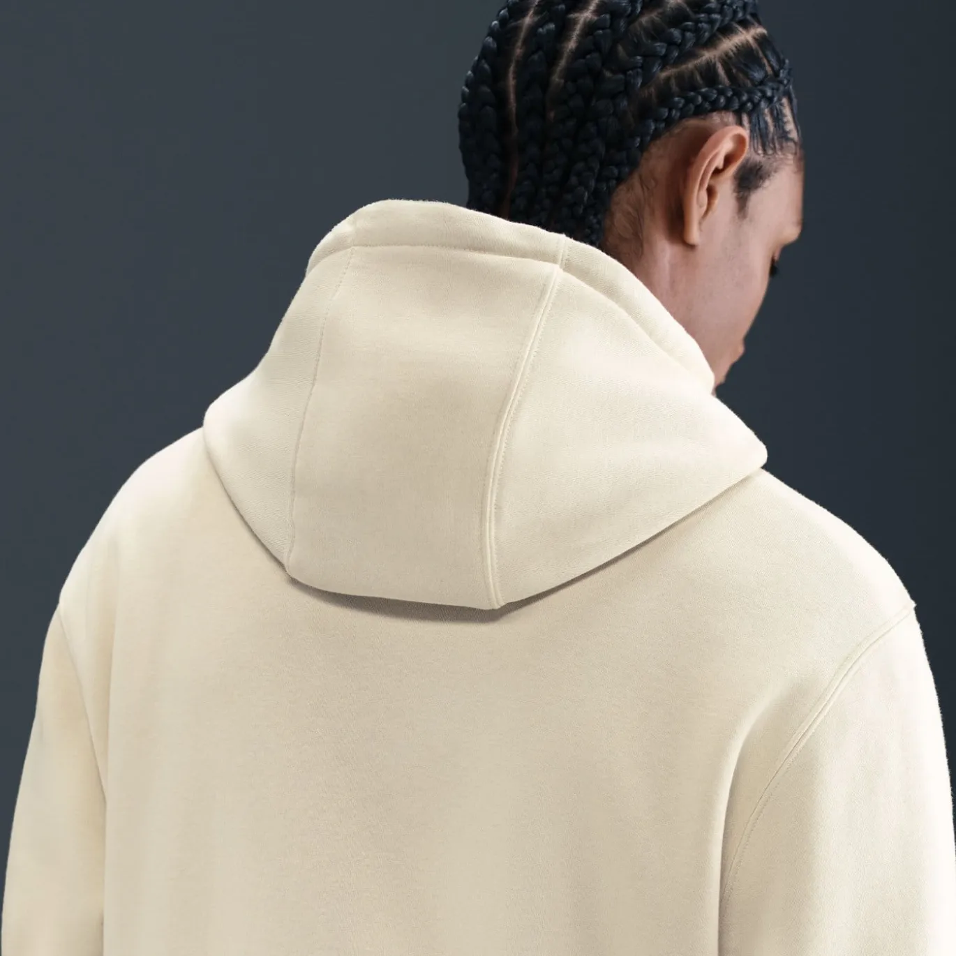 Nike Sportswear Club Fleece Joggingpak Hooded Lichtbeige Wit