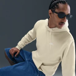 Nike Sportswear Club Fleece Joggingpak Hooded Lichtbeige Wit