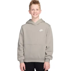 Nike Sportswear Club Fleece Joggingpak Hooded Kids Lichtbruin Wit