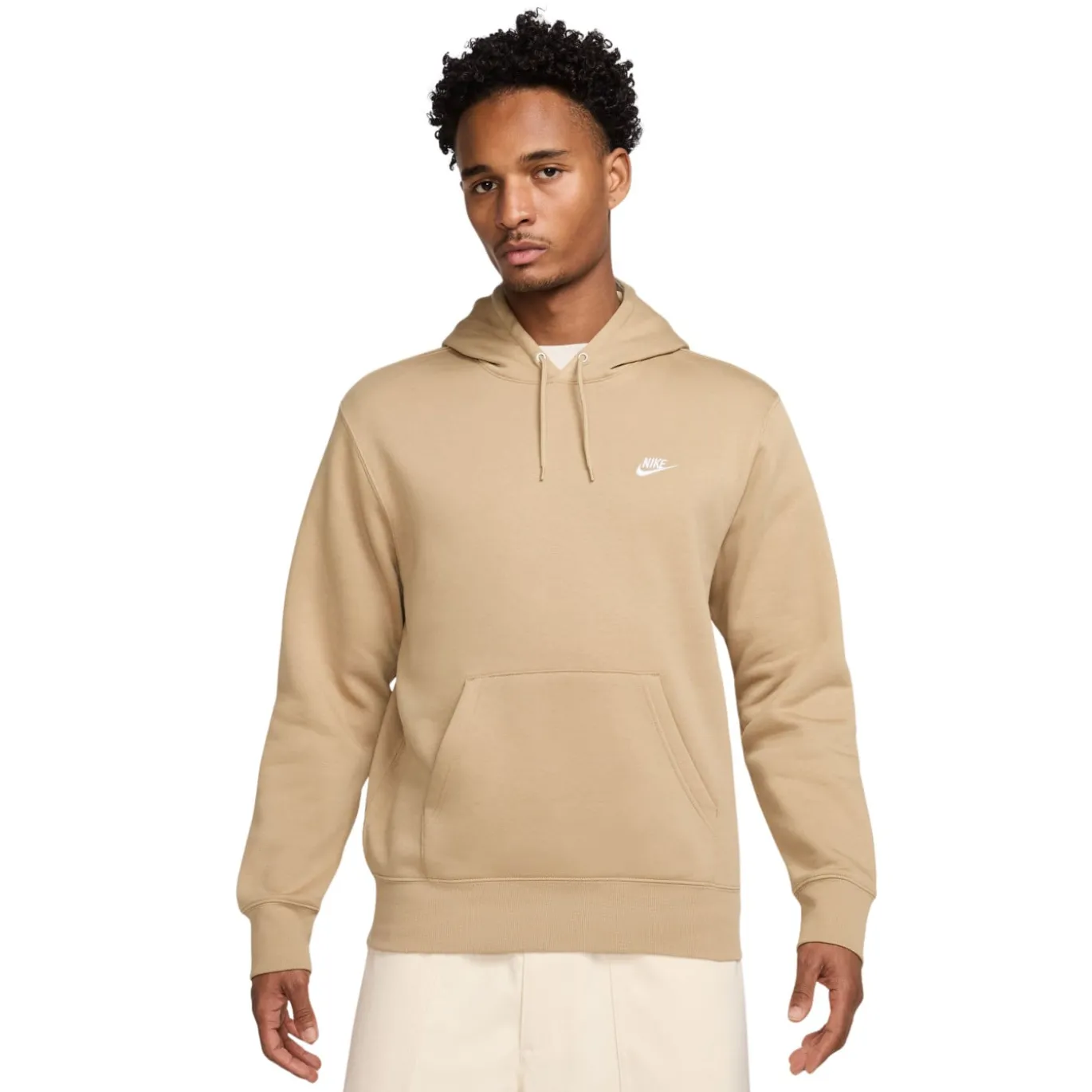 Nike Sportswear Club Fleece Joggingpak Hooded Beige Wit