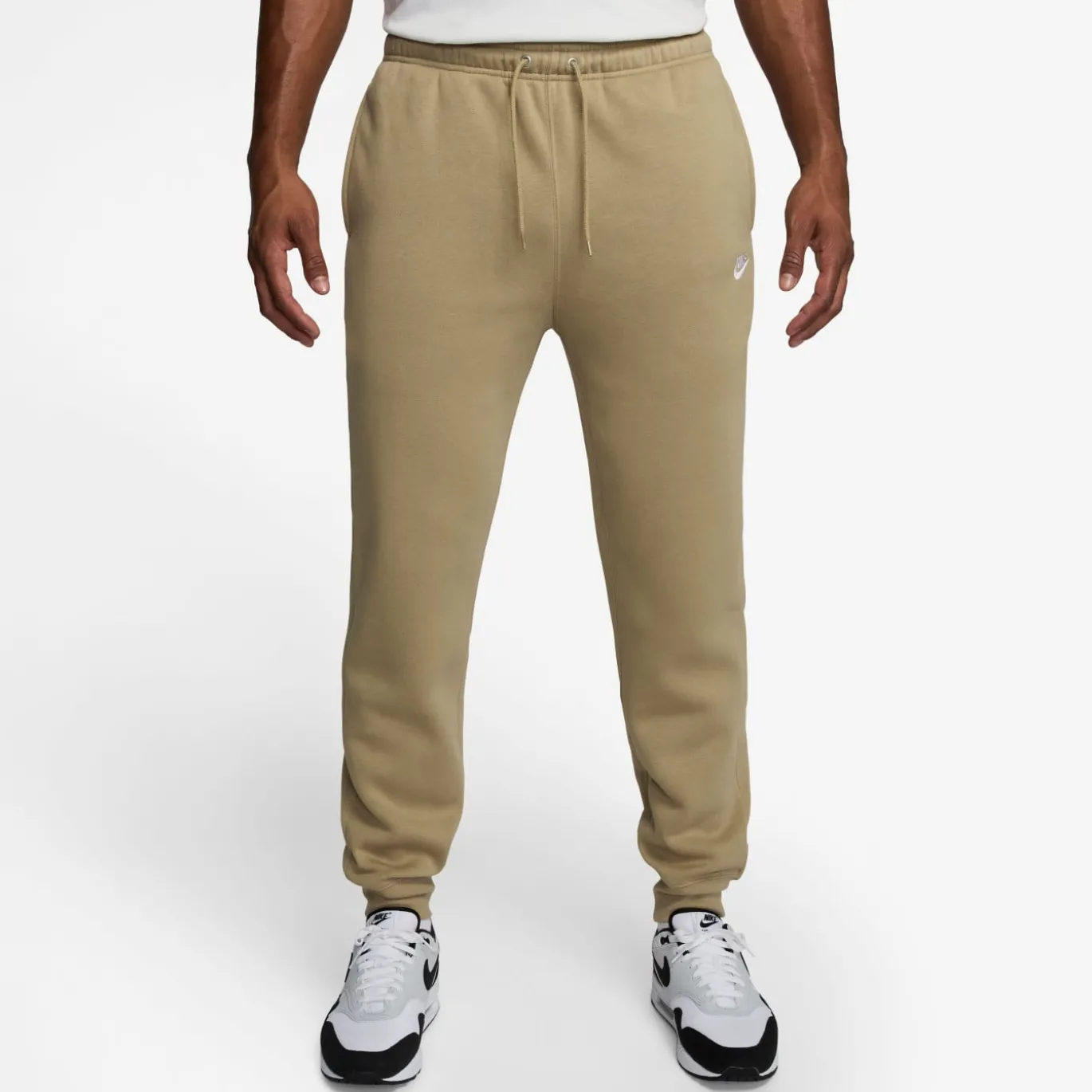 Nike Sportswear Club Fleece Joggingpak Hooded Beige Wit