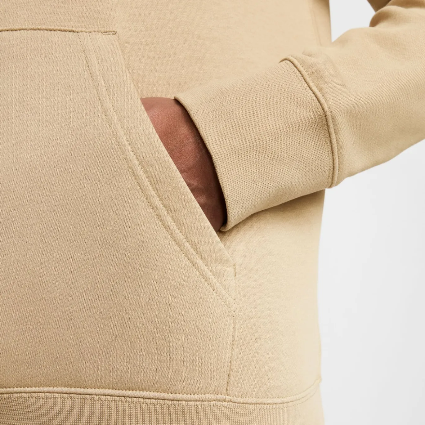 Nike Sportswear Club Fleece Joggingpak Hooded Beige Wit