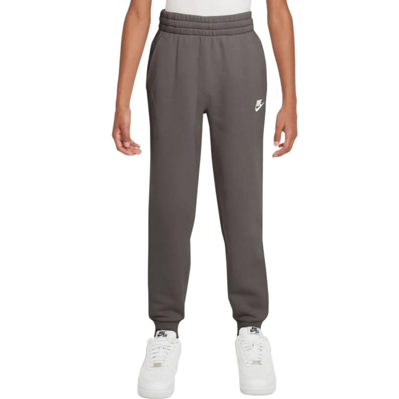 Nike Sportswear Club Fleece Joggingbroek Kids Donkergrijs Wit