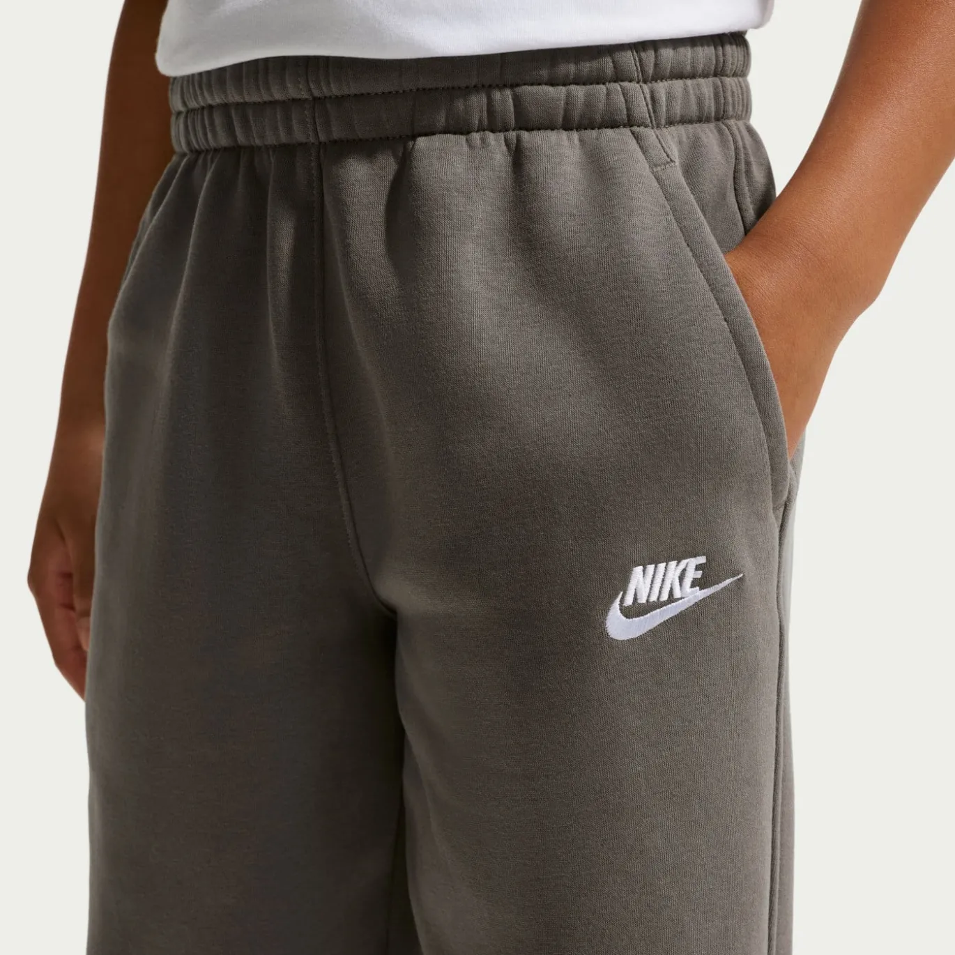 Nike Sportswear Club Fleece Joggingbroek Kids Donkergrijs Wit