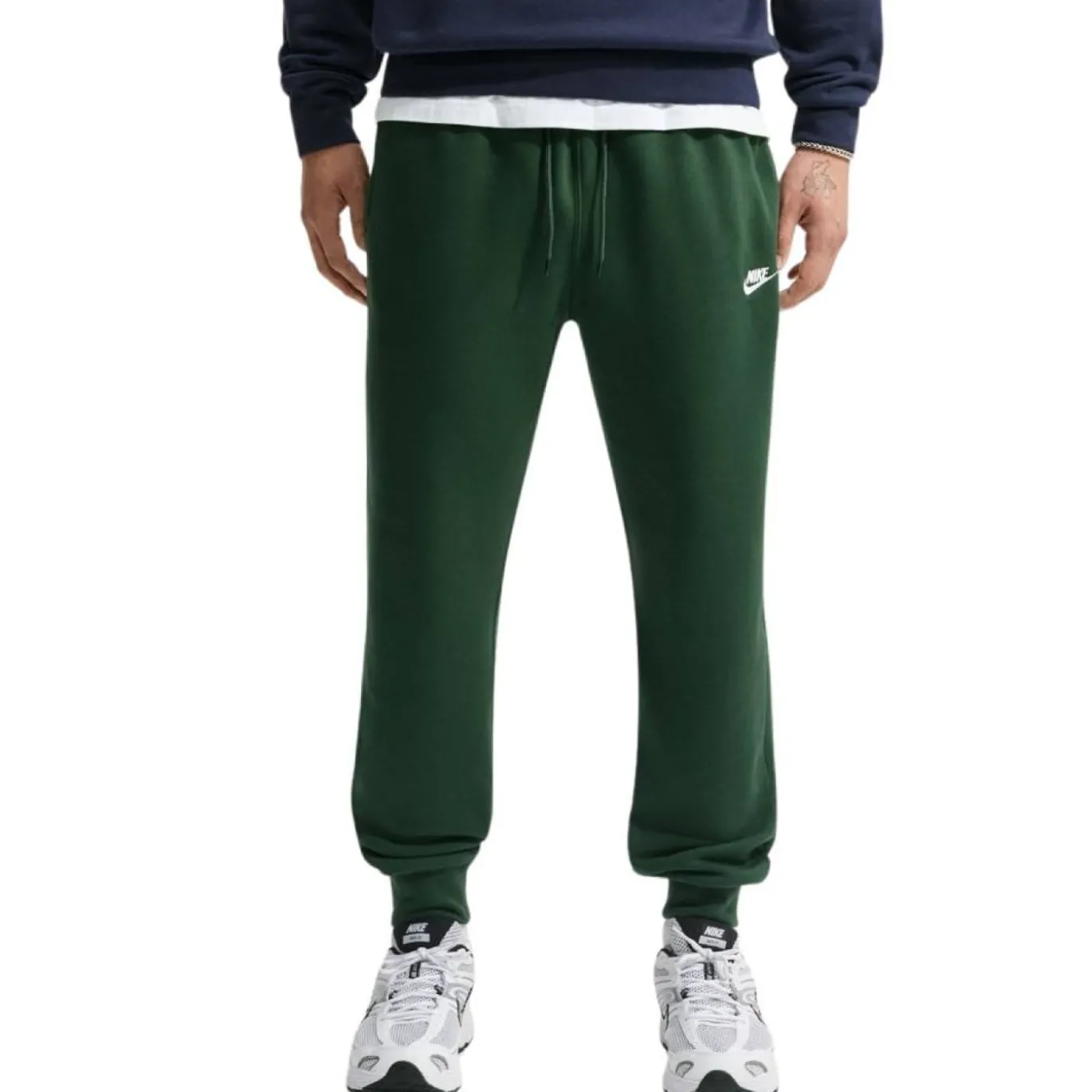 Nike Sportswear Club Fleece Joggingbroek Donkergroen Wit
