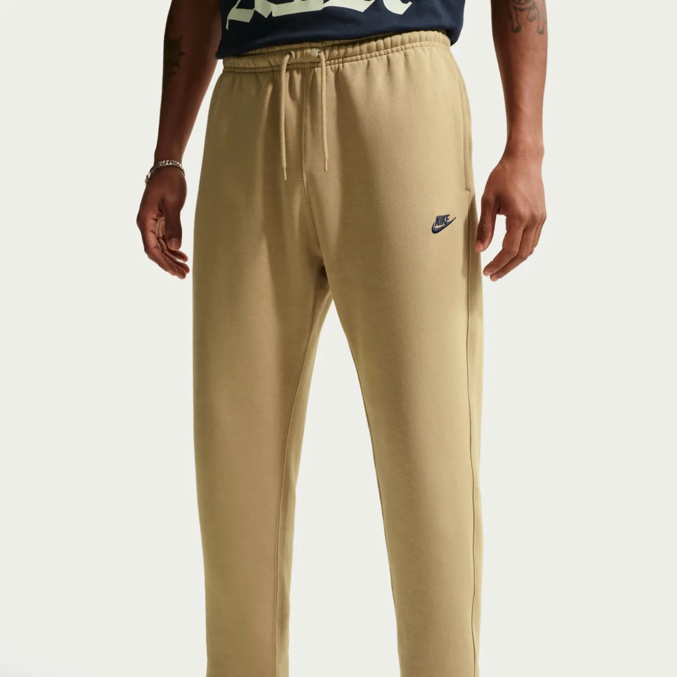 Nike Sportswear Club Fleece Joggingbroek Donkerbeige Donkerblauw