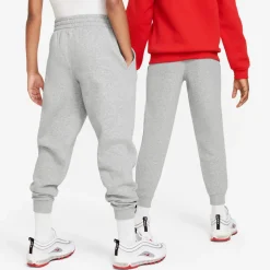 Nike Sportswear Club Fleece Joggingbroek Kids Lichtgrijs Wit