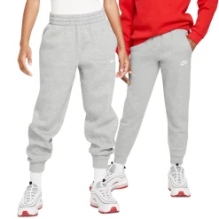 Nike Sportswear Club Fleece Joggingbroek Kids Lichtgrijs Wit