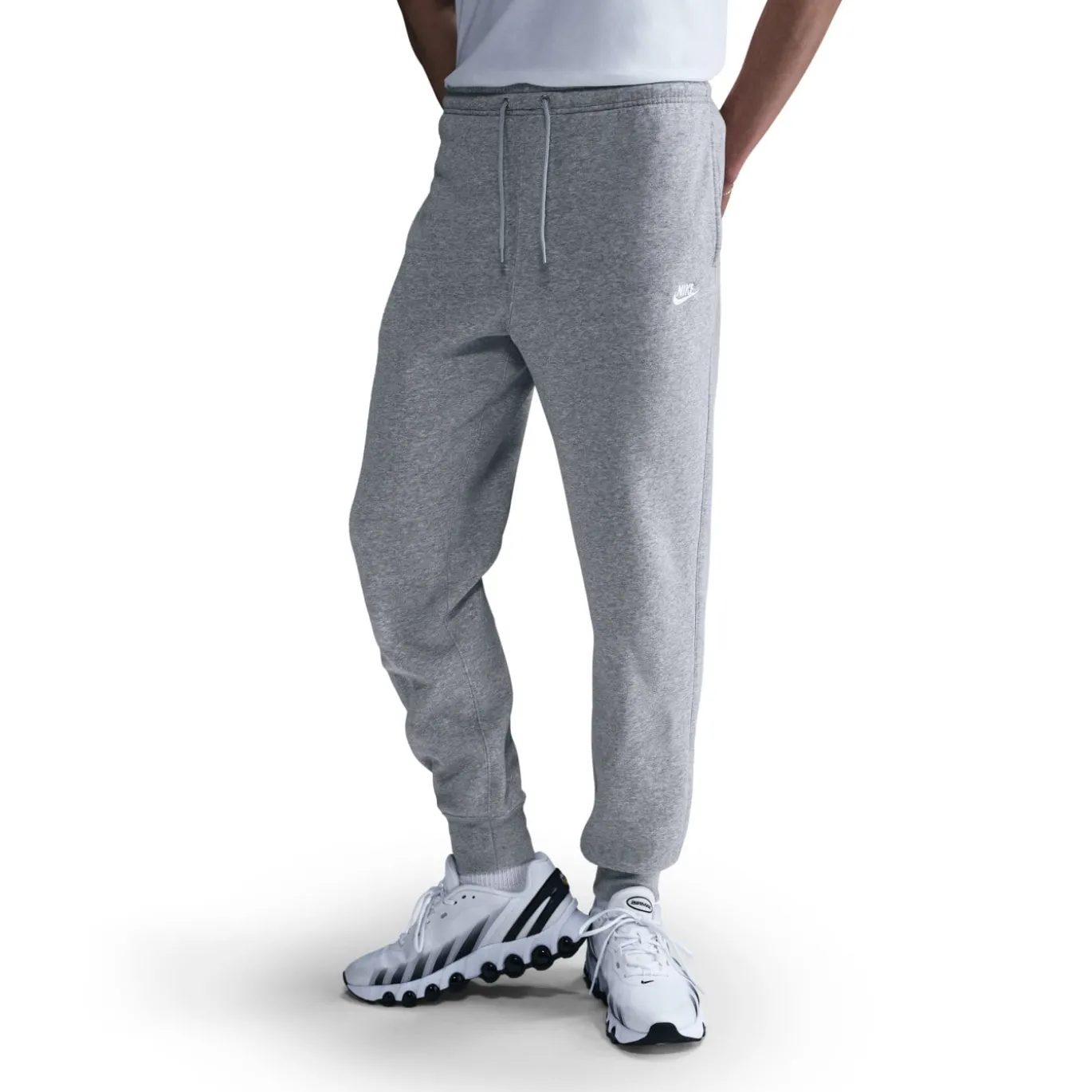 Nike Sportswear Club Fleece Joggingbroek Grijs Wit