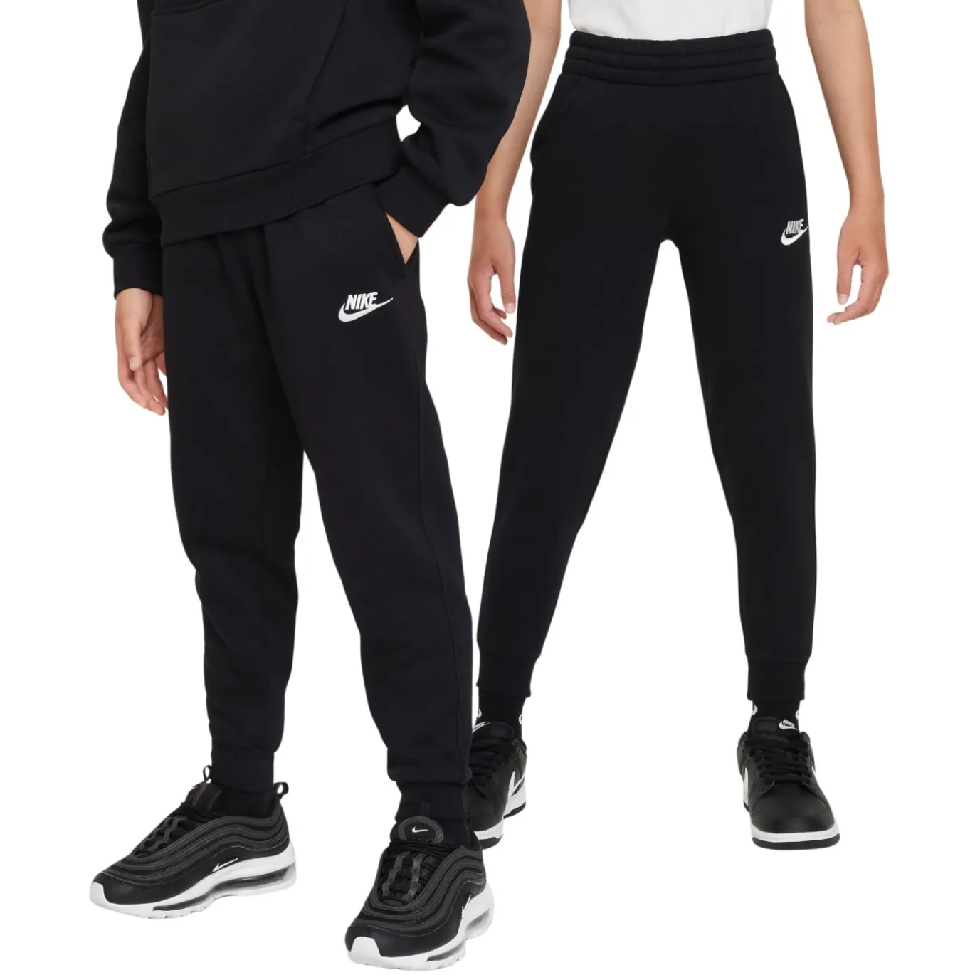 Nike Sportswear Club Fleece Joggingbroek Kids Zwart Wit