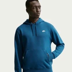 Nike Sportswear Club Fleece Joggingpak Hooded Donkerblauw Lichtbeige