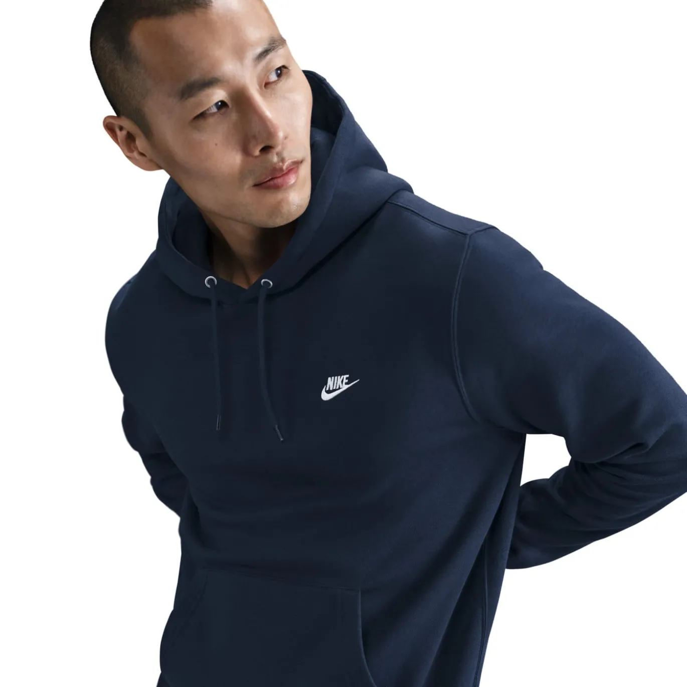 Nike Sportswear Club Fleece Joggingpak Hooded Donkerblauw Wit
