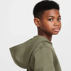 Nike Sportswear Club Fleece Trainingspak Kids Olijfgroen Wit