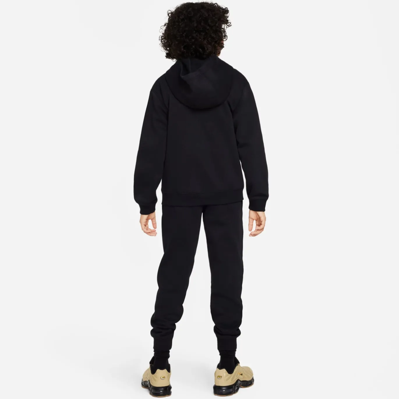 Nike Sportswear Club Fleece Trainingspak Full-Zip Hooded Kids Zwart Wit